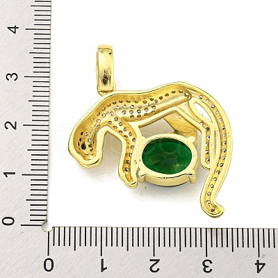 Brass Micro Pave Cubic Zirconia Pendants KK-K354-20G-1