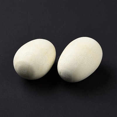 Unfinished Chinese Cherry Wooden Simulated Egg Display Decorations WOOD-B004-01A-1