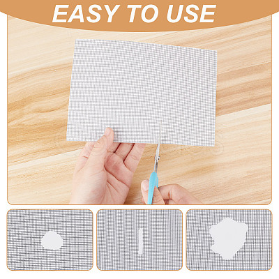 12Pcs Rectangle Glass Fiber Net Patches FIND-WH0428-09A-1