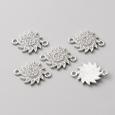 Alloy Crystal Rhinestone Connector Charms FIND-WH0416-76-1