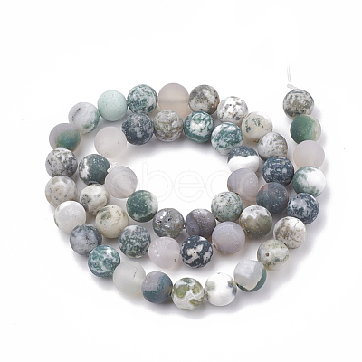 Natural Tree Agate Beads Strands G-T106-036-1