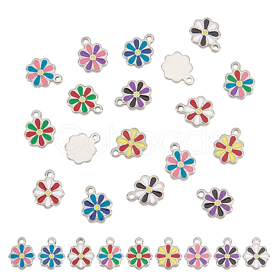 DICOSMETIC 18Pcs 9 Colors 304 Stainless Steel Charms STAS-DC0008-04-1