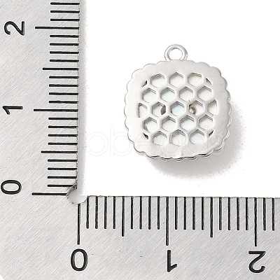 Brass Micro Pave Clear Cubic Zirconia Charms KK-Z073-26P-1