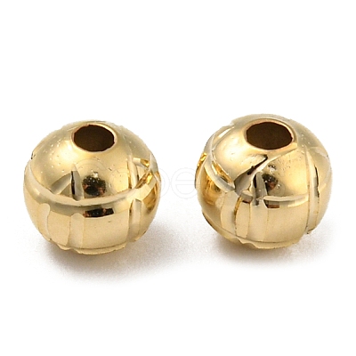 Rack Plating Eco-friendly Brass Beads KK-M257-19B-G-1