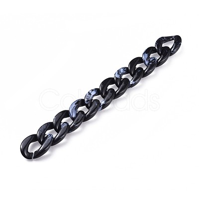 Acrylic Curb Chains AJEW-JB00505-07-1