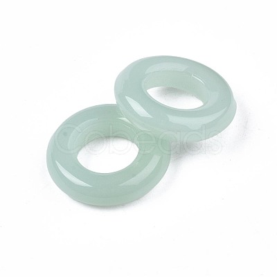 Spray Painted Glass Linking Rings GLAA-S054-35B-B02-1