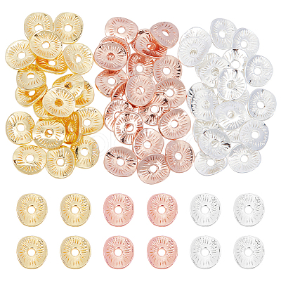 PandaHall Elite 60Pcs 3 Colors Zinc Alloy Spacer Beads FIND-PH0008-39-1