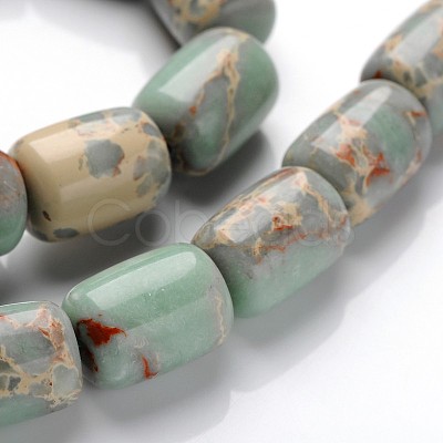 Synthetic Aqua Terra Jasper Beads Strands G-F224-01-10x14mm-1