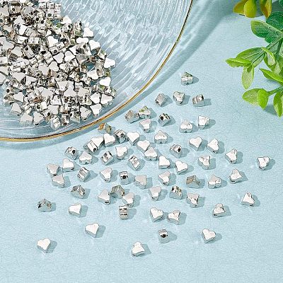 SUPERFINDINGS 1000Pcs Plating ABS Plastic Beads KY-FH0001-18-1