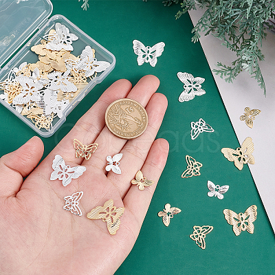 SUPERFINDINGS 60Pcs 6 Style Brass Charms KK-FH0002-97-1