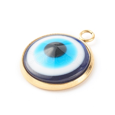 Resin Evil Eye Pendants PALLOY-JF00774-01-1