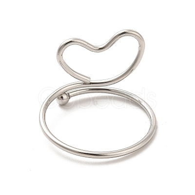 Non-Tarnish 201 Stainless Steel Wrapped Fing Rings for Women STAS-K247-03P-1