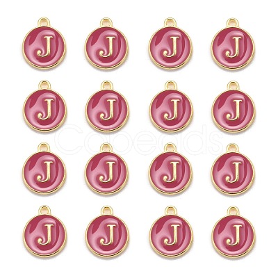 Golden Plated Alloy Enamel Charms ENAM-S118-08J-1