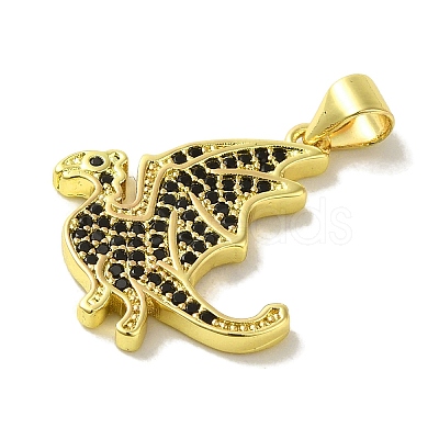 Brass Micro Pave Cubic Zirconia Pendants KK-Z042-18G-02-1