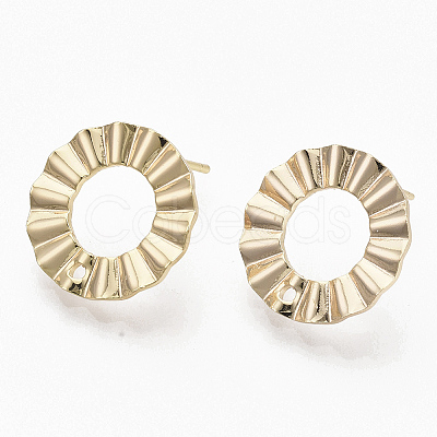 Brass Stud Earring Findings X-KK-T056-14G-NF-1