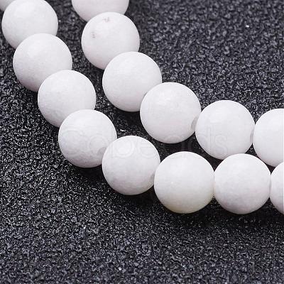 Natural Mashan Jade Round Beads Strands G-D263-4mm-XS01-1