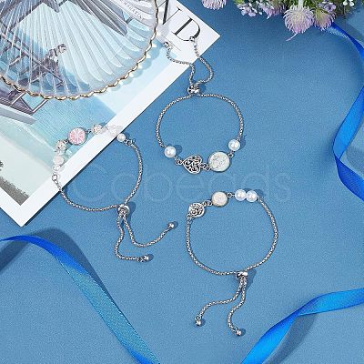 Unicraftale DIY Flat Round Bracelet Making Kits DIY-UN0003-54-1