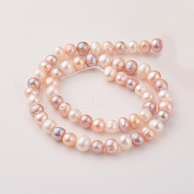 Natural Cultured Freshwater Pearl Beads Strands PEAR-G007-10-01-1