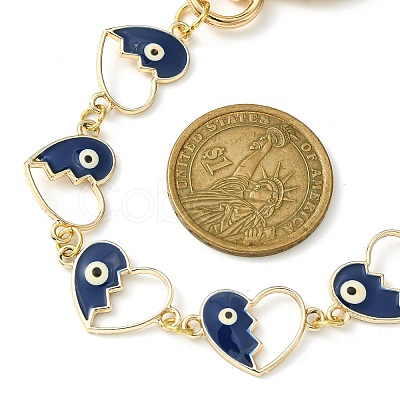 Alloy Evil Eye Enamel Link Bag Extender Chains AJEW-BA00132-03-1