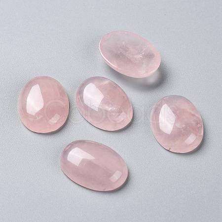 Natural Rose Quartz Cabochons G-L553-41-1