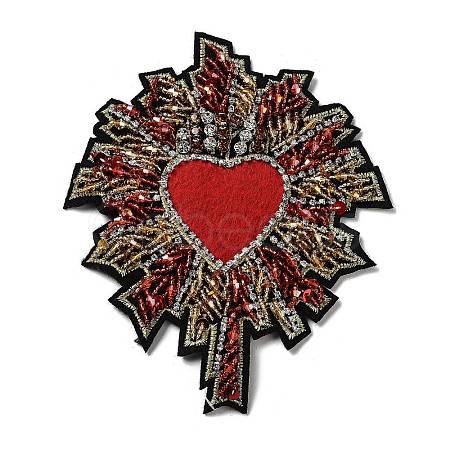 Heart Beading Sequin Rhinestone Costume Accessories FIND-XCP0002-88-1
