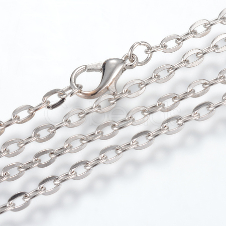 Iron Cable Chains Necklace Making X-MAK-R013-70cm-P-1