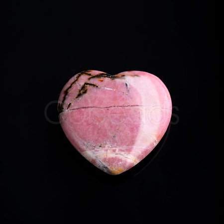 Natural Rhodonite Love Heart Stone PW-WG32553-11-1