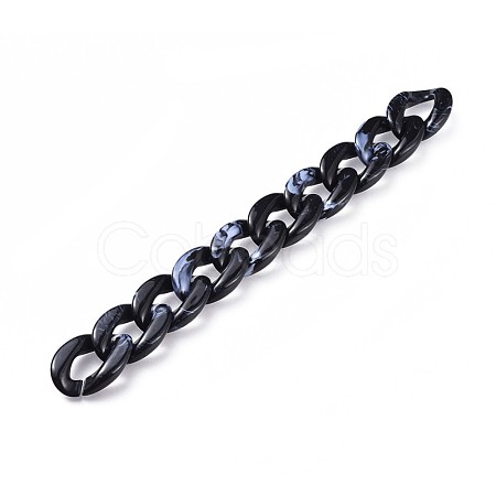 Acrylic Curb Chains AJEW-JB00505-07-1