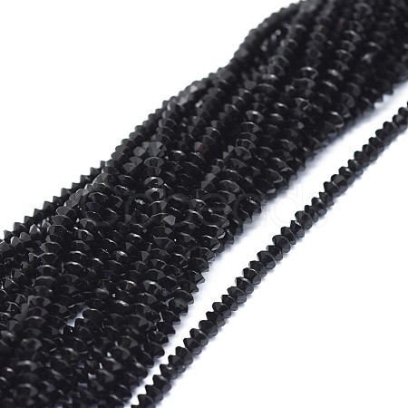 Natural Black Tourmaline Beads Strands G-I249-D13-1