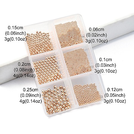 20G Stainless Steel Micro Beads MRMJ-YW0001-065B-RG-1