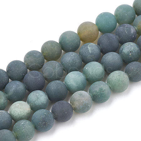 Natural Moss Agate Beads Strands G-T106-020-1