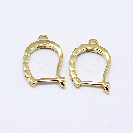 Brass Earring Hooks KK-E711-046G-NR-1
