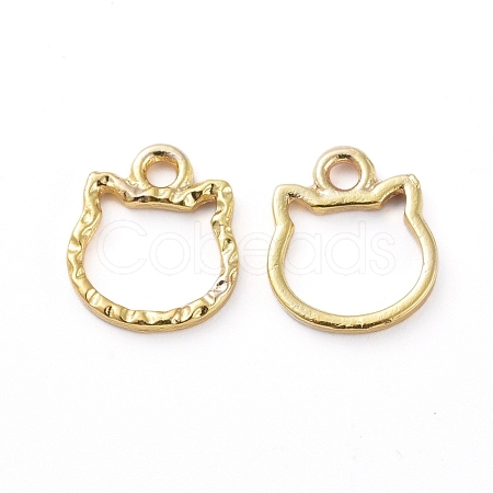 Zinc Alloy Open Back Bezel Pendants PALLOY-E577-06G-1