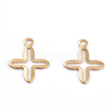 201 Stainless Steel Tiny Cross Charms STAS-C017-14G-1
