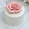 Porcelain Jewelry Boxes, for Jewerly Dispaly, Flower, Pearl Pink, 80x80mm