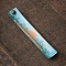 Porcelain Incense Burners,  Rectangle Incense Holders, Home Office Teahouse Zen Buddhist Supplies, Light Sky Blue, 227x40mm