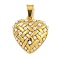 Ion Plating(IP) 304 Stainless Steel Pendants, with ABS Imitation Pearl, Golden , Heart, 17.5x16.5x5.5mm, Hole: 5x3mm