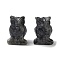 Natural Larvikite Carved Figurines, for Home Office Desktop Decoration, Owl, 15.5~18.5x13~15x22~24mm