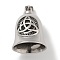 304 Stainless Steel Big Pendants, Hanging Bell Charm, Triquetra/Trinity Knot, 34x26mm, Hole: 8x4mm