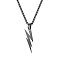 Titanium Steel Box Chain Necklaces, Lightning Pendant Necklaces