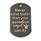 201 Stainless Steel Pendants, Driving Safety Message Charms, Oval with Word Charms, Black, 49x28x2mm, Hole: 3mm