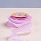 Organza Ribbons, Wired Sheer Chiffon Ribbon, for Hair Bow Clips Accessories Making, Gift Packing, Violet, 1-5/8 inch(40mm), about 10 Yards(9.14m)/Roll