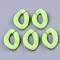 Opaque Acrylic Linking Rings, Quick Link Connectors, For Jewelry Curb Chains Making, Twist, Pale Green, 19x13x4mm, Inner Diameter: 5x9mm, about 1250pcs/500g