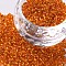 12/0 Glass Seed Beads, Silver Lined Round Hole, Round, Orange Red, 12/0, 2mm, Hole: 1mm, about 3333pcs/50g, 50g/bag, 18bags/2pounds