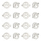 Unicraftale 16Pcs 201 Stainless Steel Links Connectors, Flat Round with Dog Paw Print, Stainless Steel Color, 12x15.5x0.8mm, Hole: 0.8mm