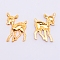 Alloy Cabochons, UV Resin Filling Materilal, Cadmium Free & Lead Free, Sika Deer, Golden, 20x14x1.5mm