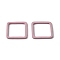 Spray Painted Alloy Linking Rings, Square, Old Rose, 18x18x1.5mm, Inner Diameter: 14x14mm