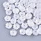 Resin Imitation Pearl Bead Caps, 5-Petal, Flower, White, 8x8x2.5mm, Hole: 1mm