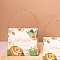 Folding Cardboard Candy Boxes, Wedding Gift Wrapping Box, With PVC Handle, Bag, White, 10x5x8.1cm