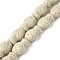 Natural Lava Rock Beads Strands, Fish, Dyed, Old Lace, 14x9x7mm, Hole: 1.2mm, about 28pcs/strand, 15.55''(39.5cm)